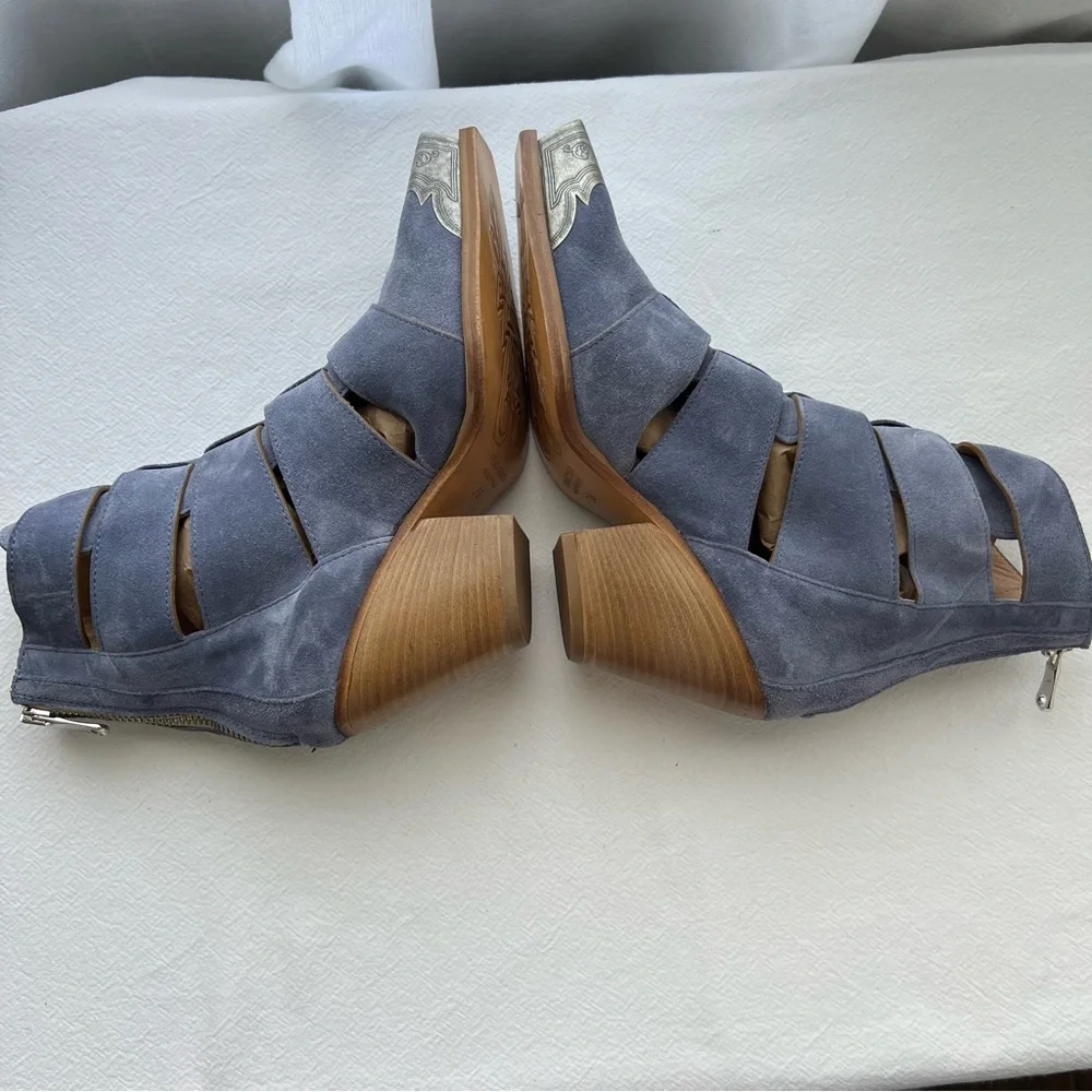 FREE PEOPLE Women’s BRAYDEN Fisherman Western Booties Snip Toe New Size 6